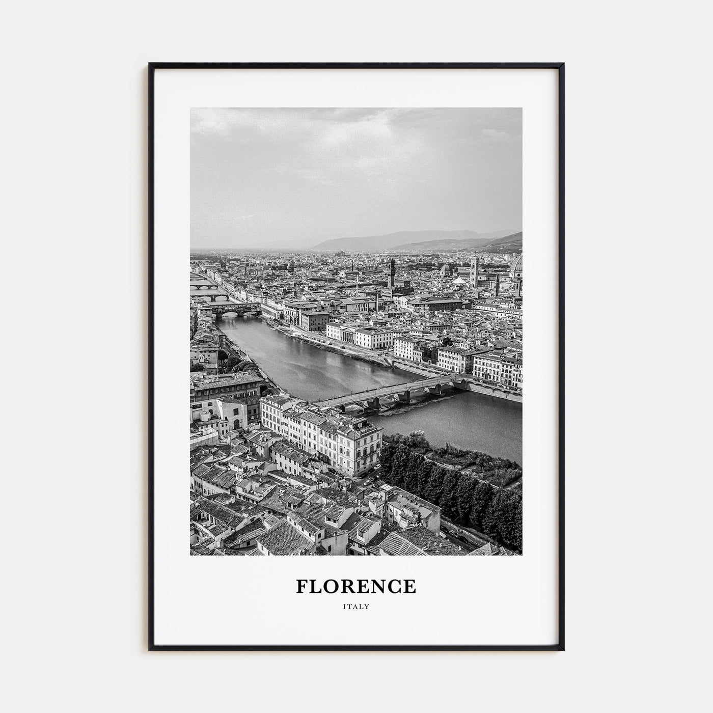 Florence Portrait B&W No 1 Poster