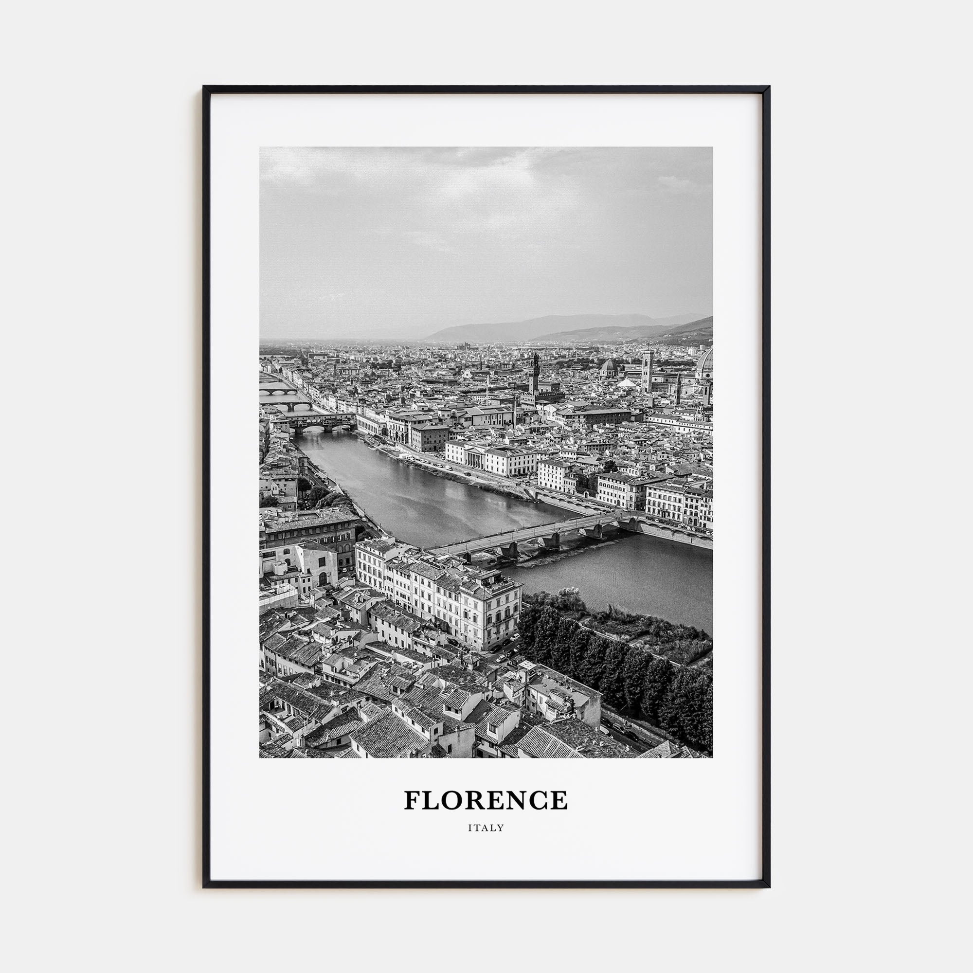 Florence Portrait B&W No 1 Poster