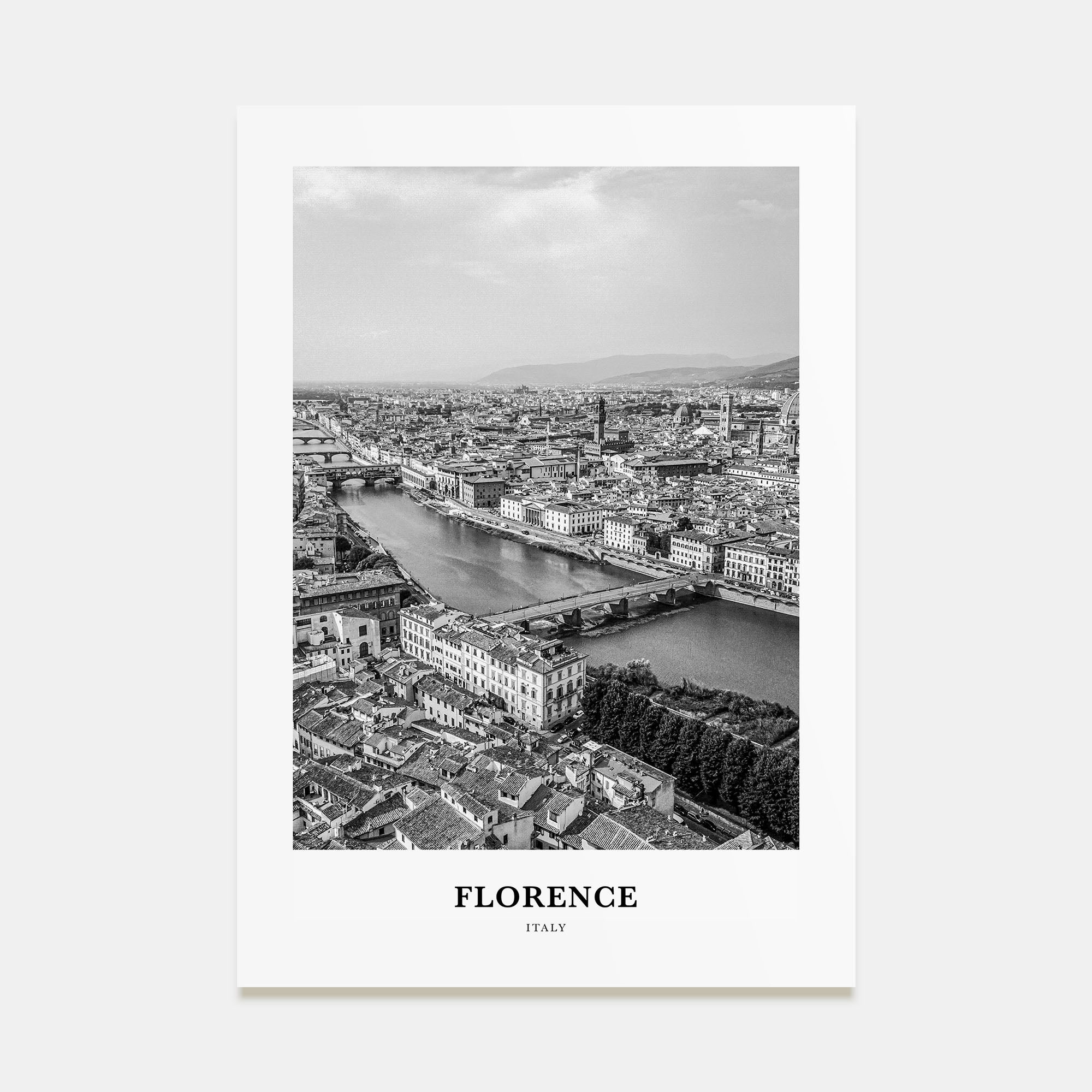 Florence Portrait B&W No 1 Poster