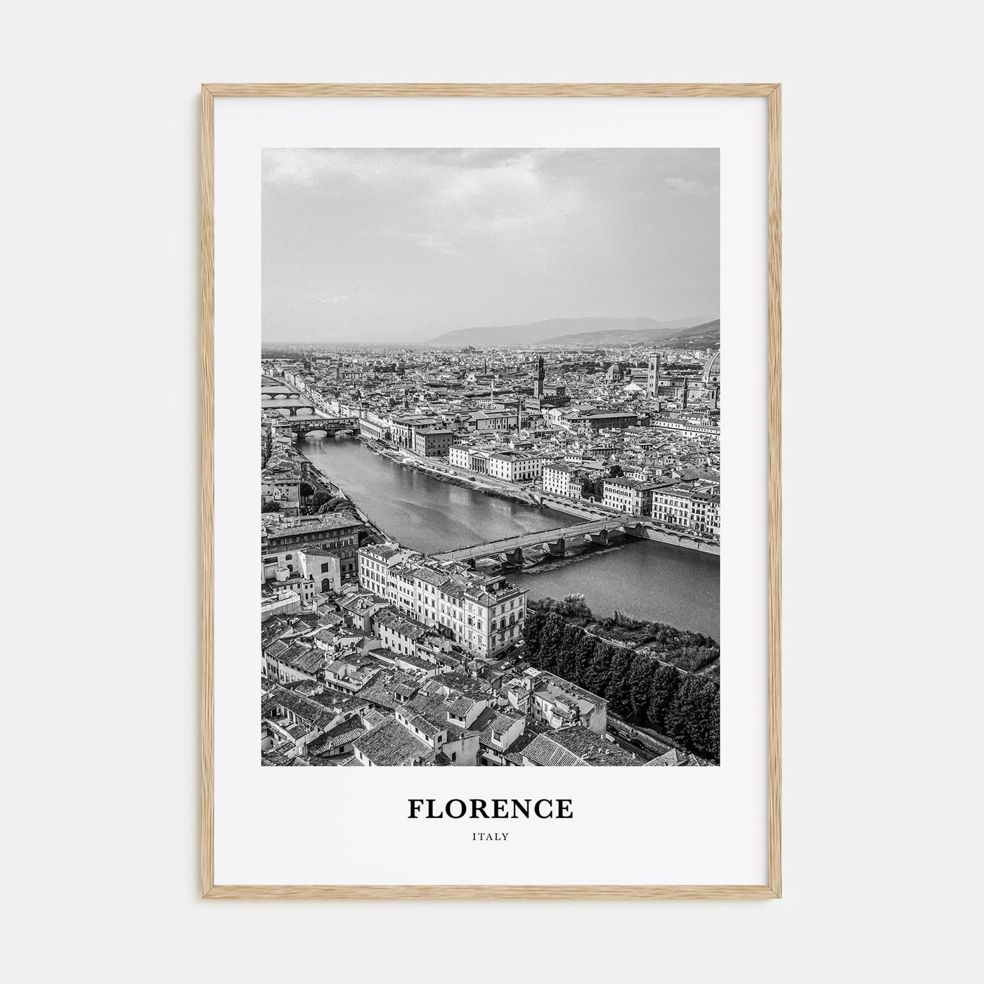Florence Portrait B&W No 1 Poster