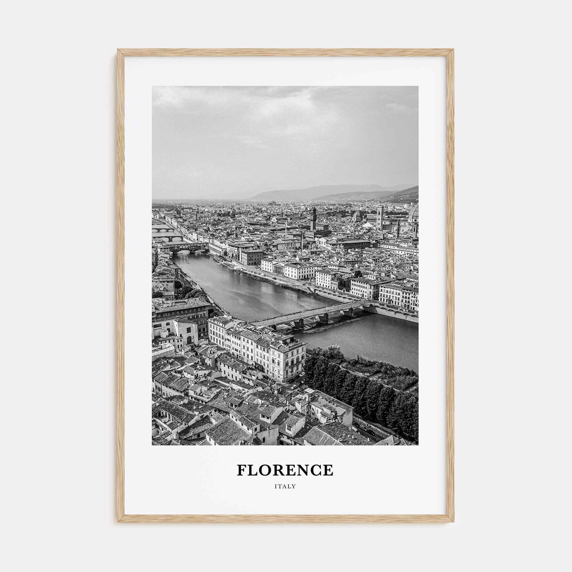 Florence Portrait B&W No 1 Poster