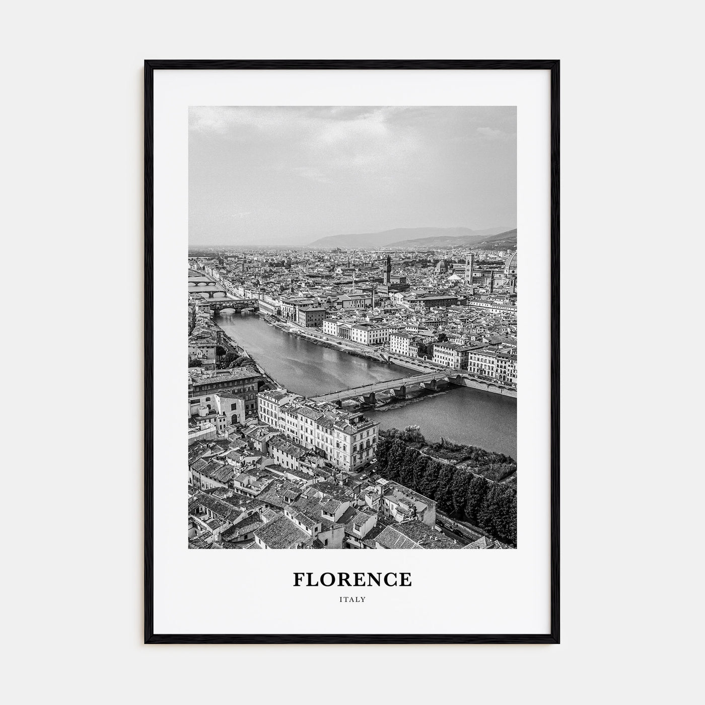 Florence Portrait B&W No 1 Poster