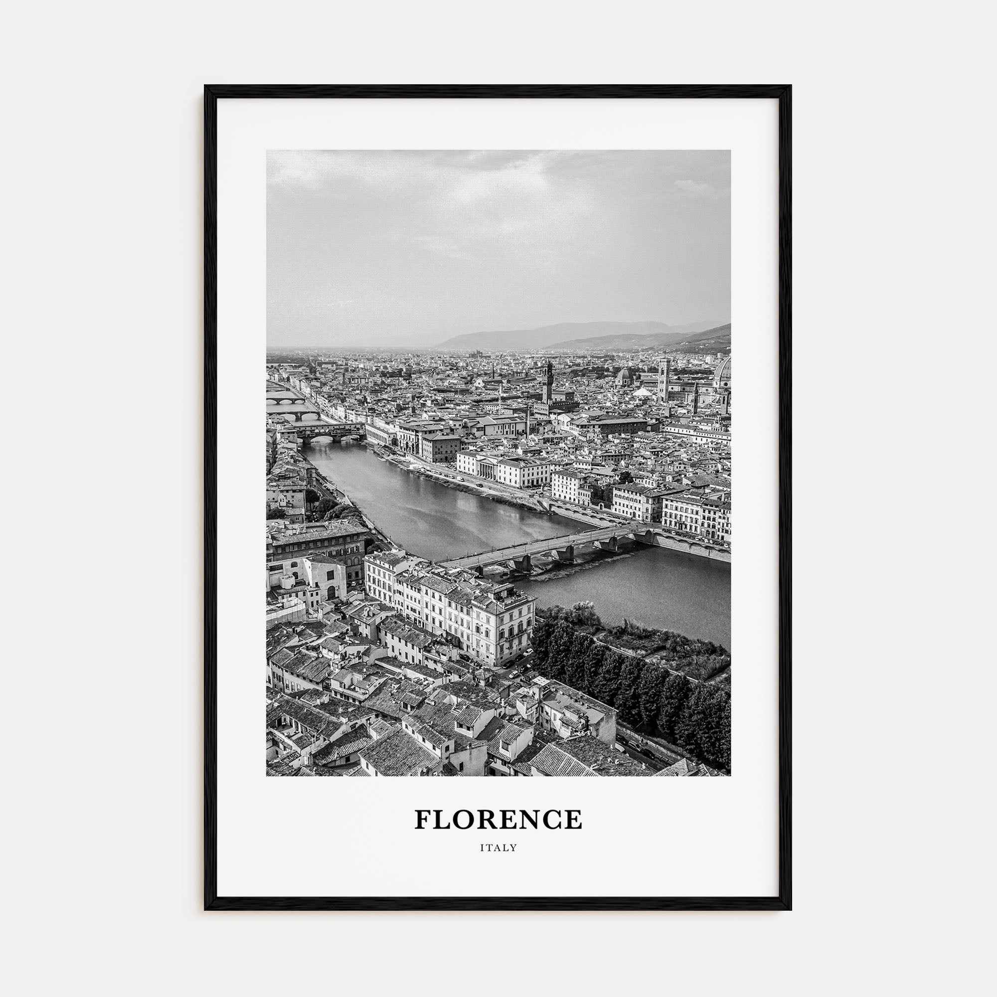 Florence Portrait B&W No 1 Poster