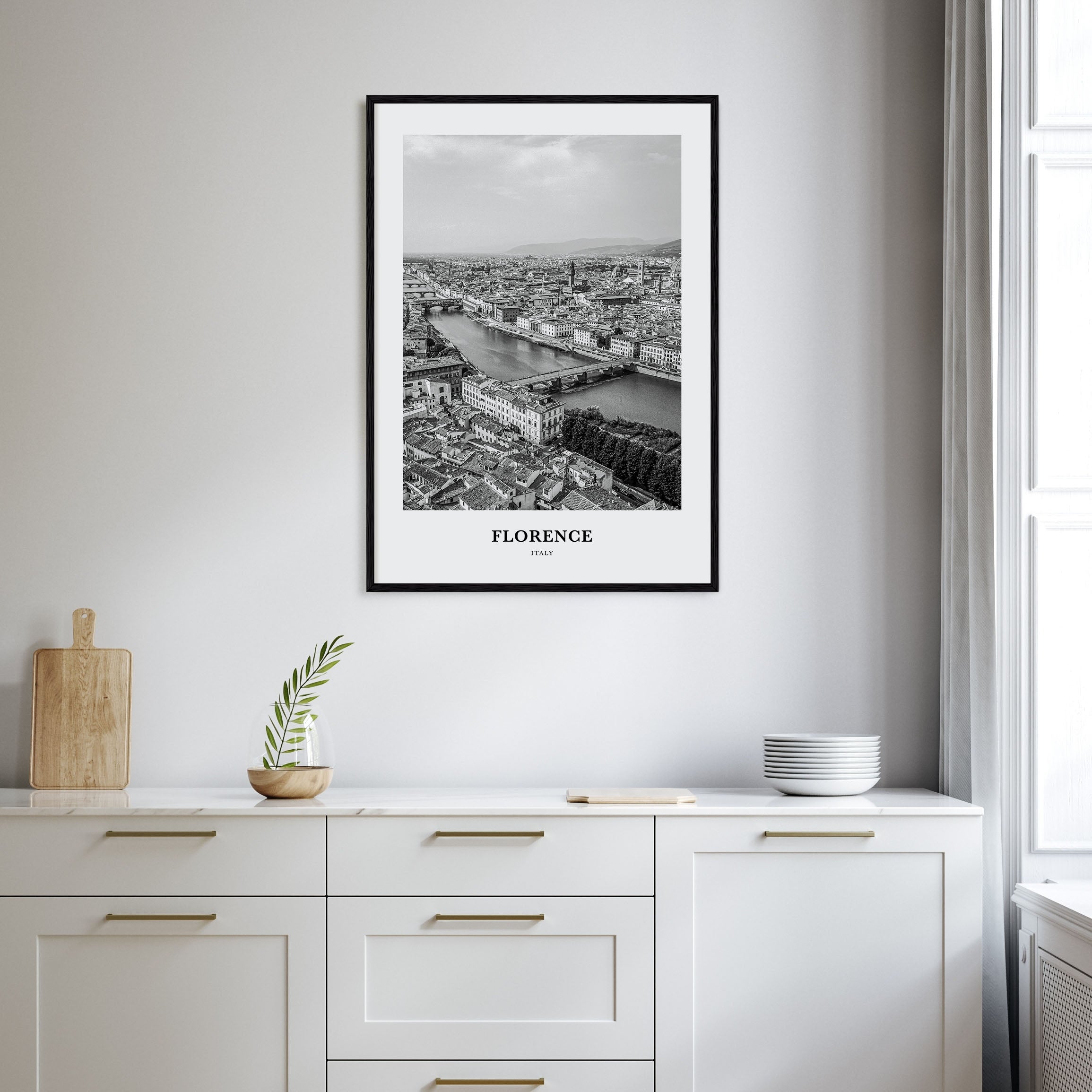 Florence Portrait B&W No 1 Poster