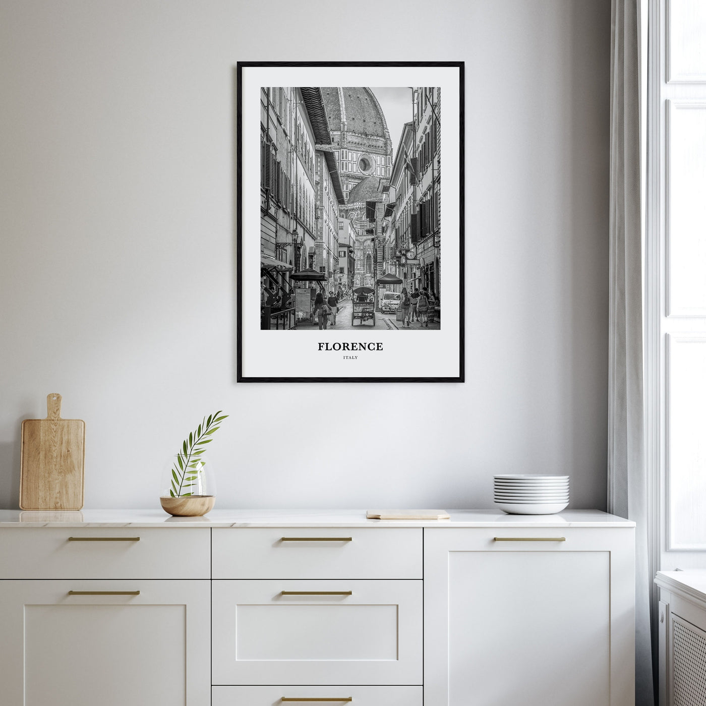 Florence Portrait B&W No 2 Poster