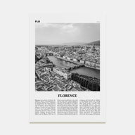 Florence Travel B&W No 2 Poster