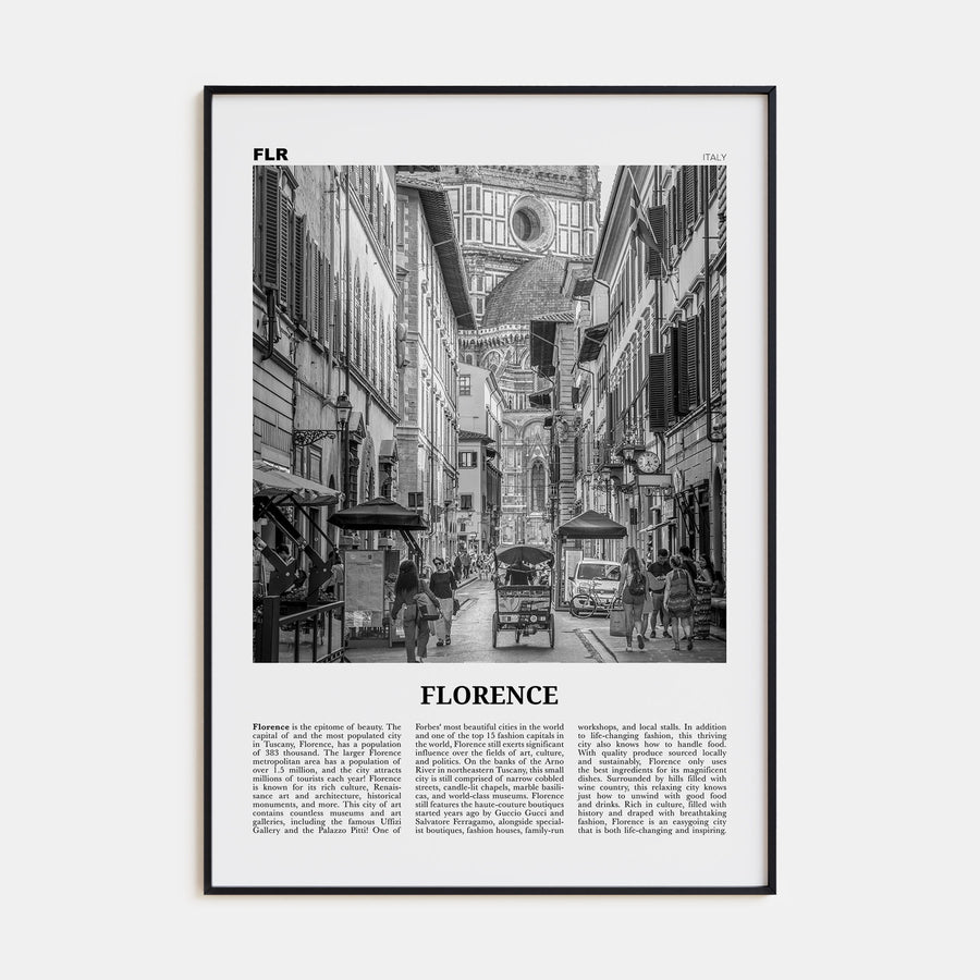 Florence Travel B&W No 3 Poster