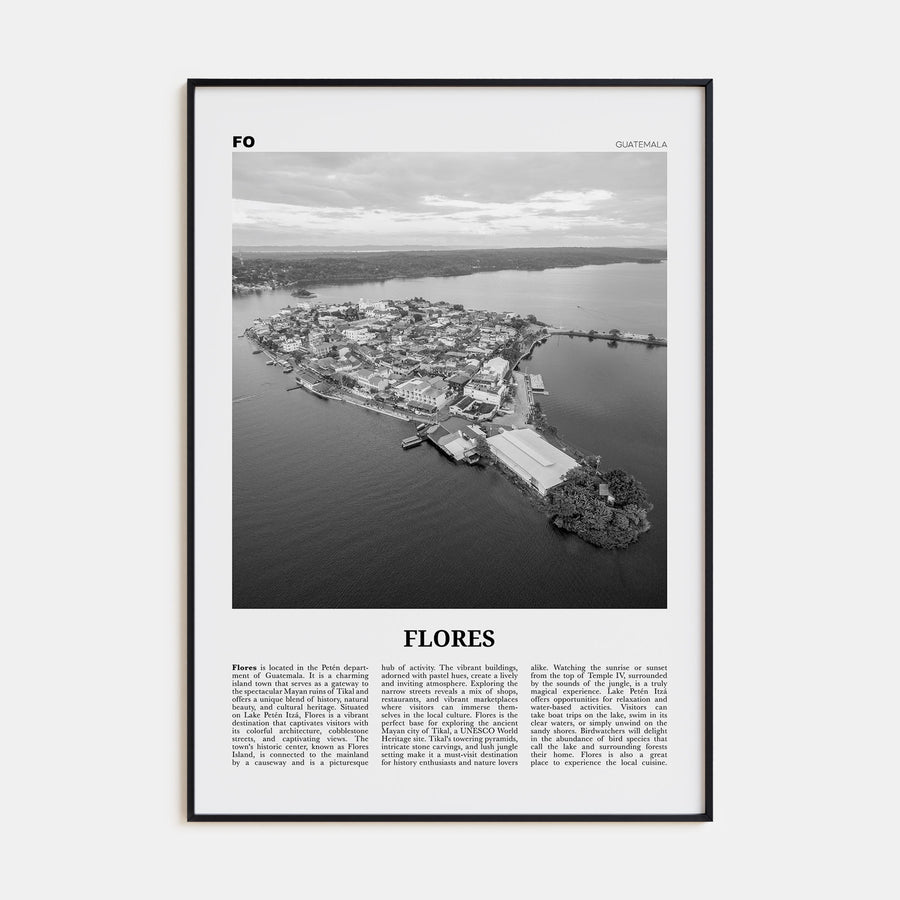 Flores Travel B&W Poster