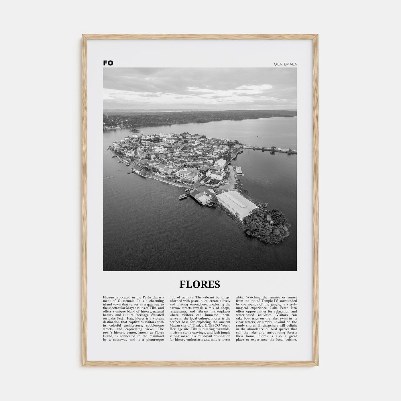 Flores Travel B&W Poster