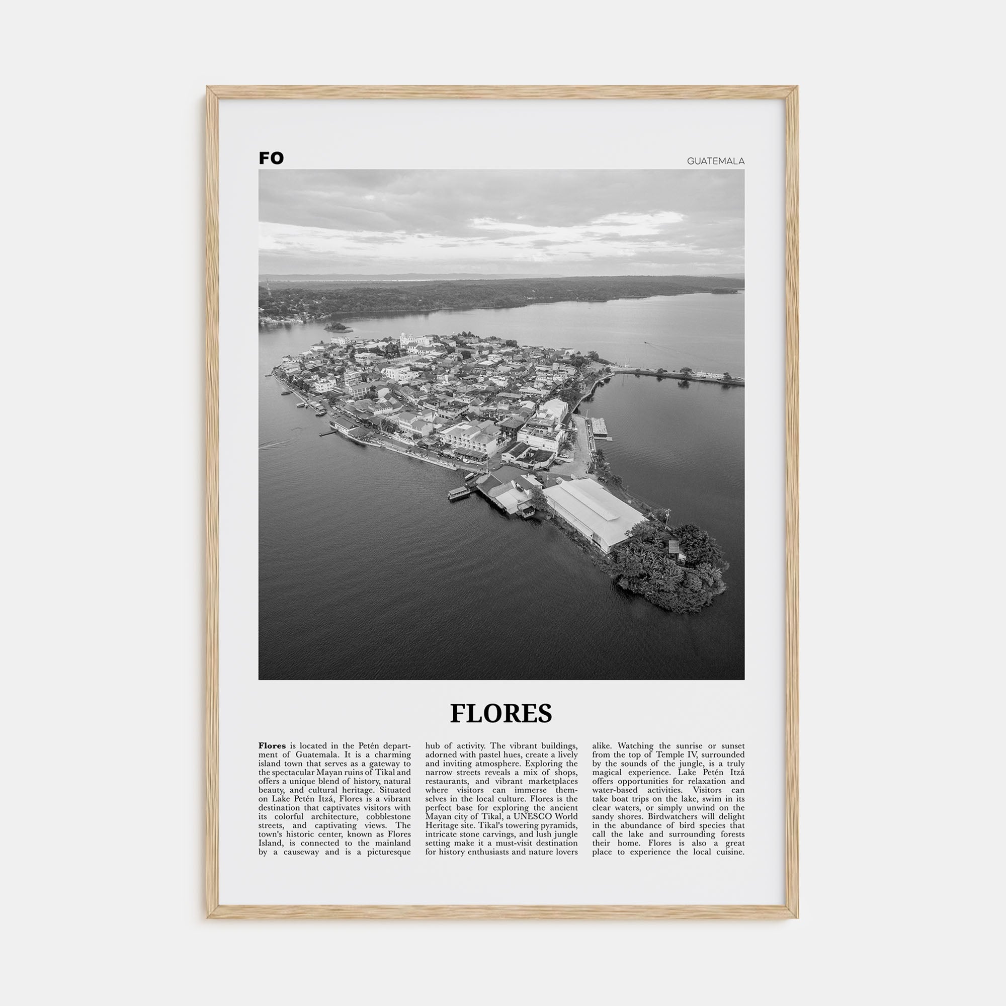 Flores Travel B&W Poster