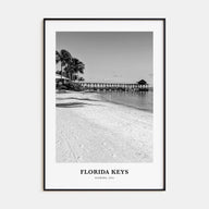 Florida Keys Portrait B&W Poster