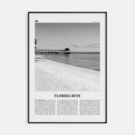 Florida Keys Travel B&W Poster