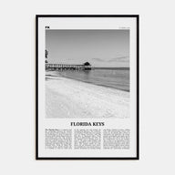Florida Keys Travel B&W Poster