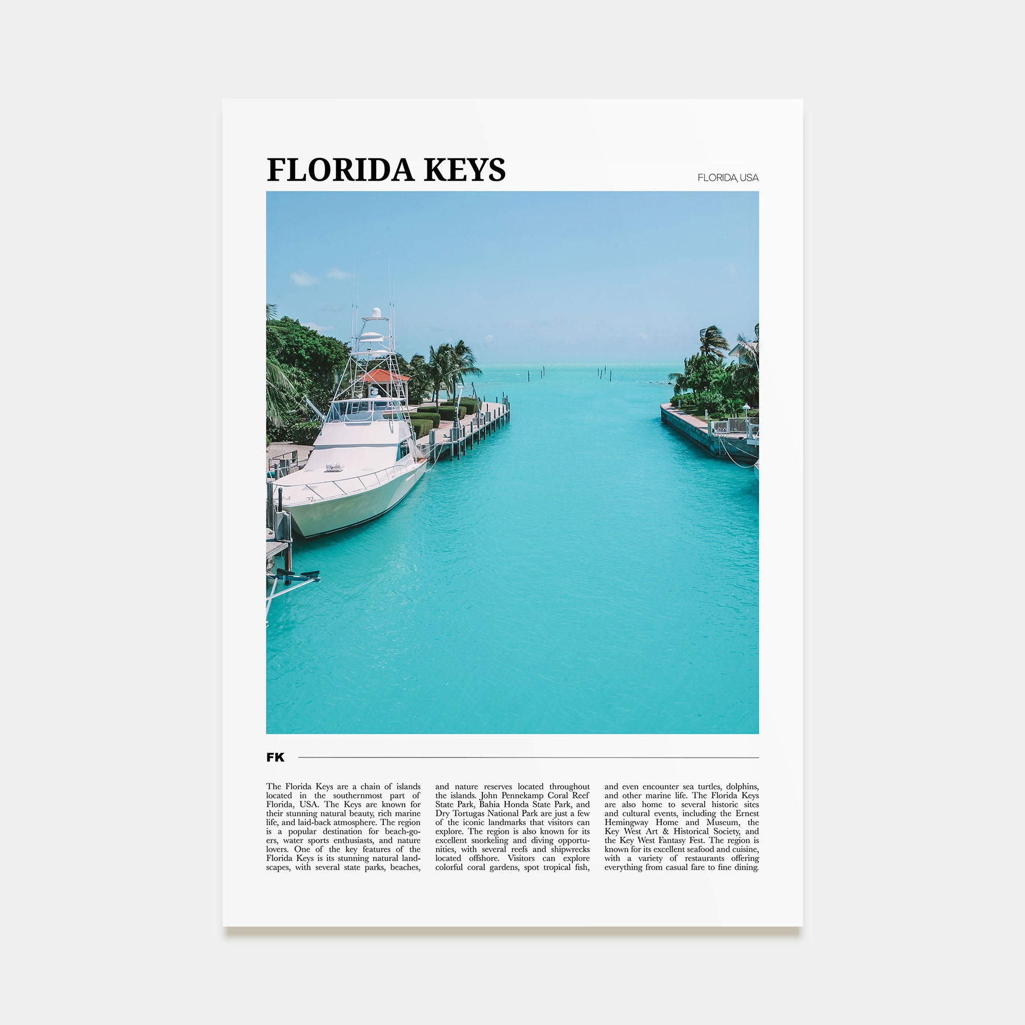 Florida Keys Travel Color Poster