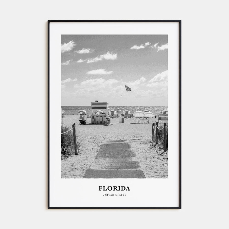 Florida Portrait B&W No 1 Poster