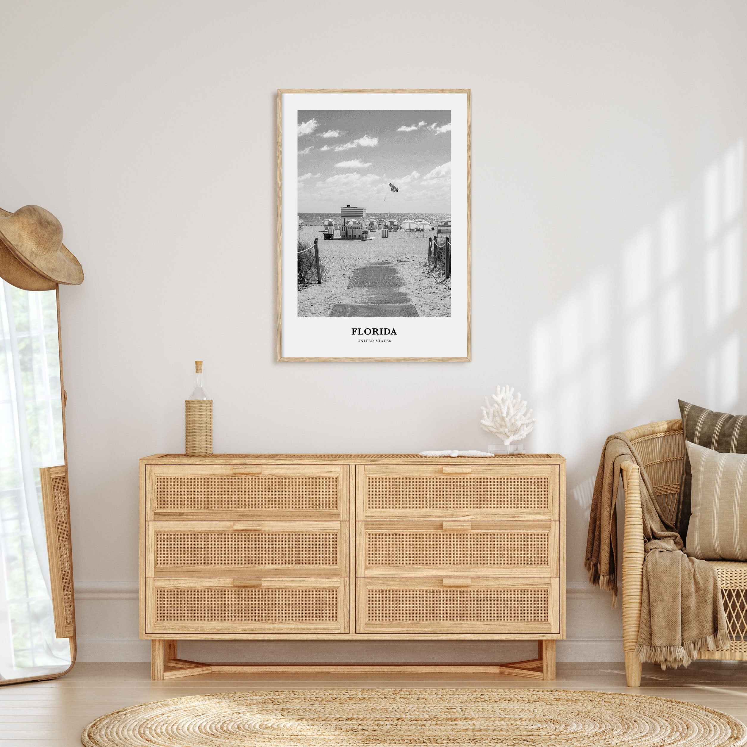 Florida Portrait B&W No 1 Poster