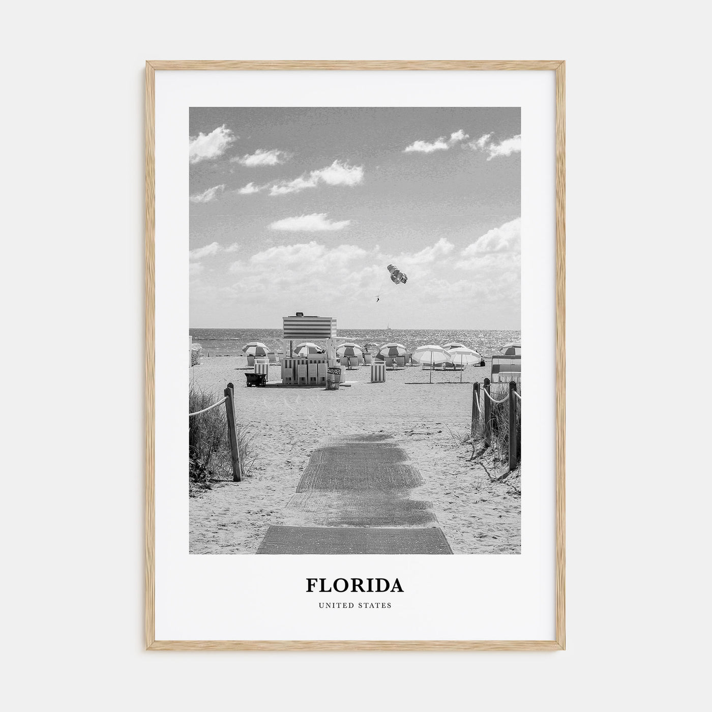 Florida Portrait B&W No 1 Poster