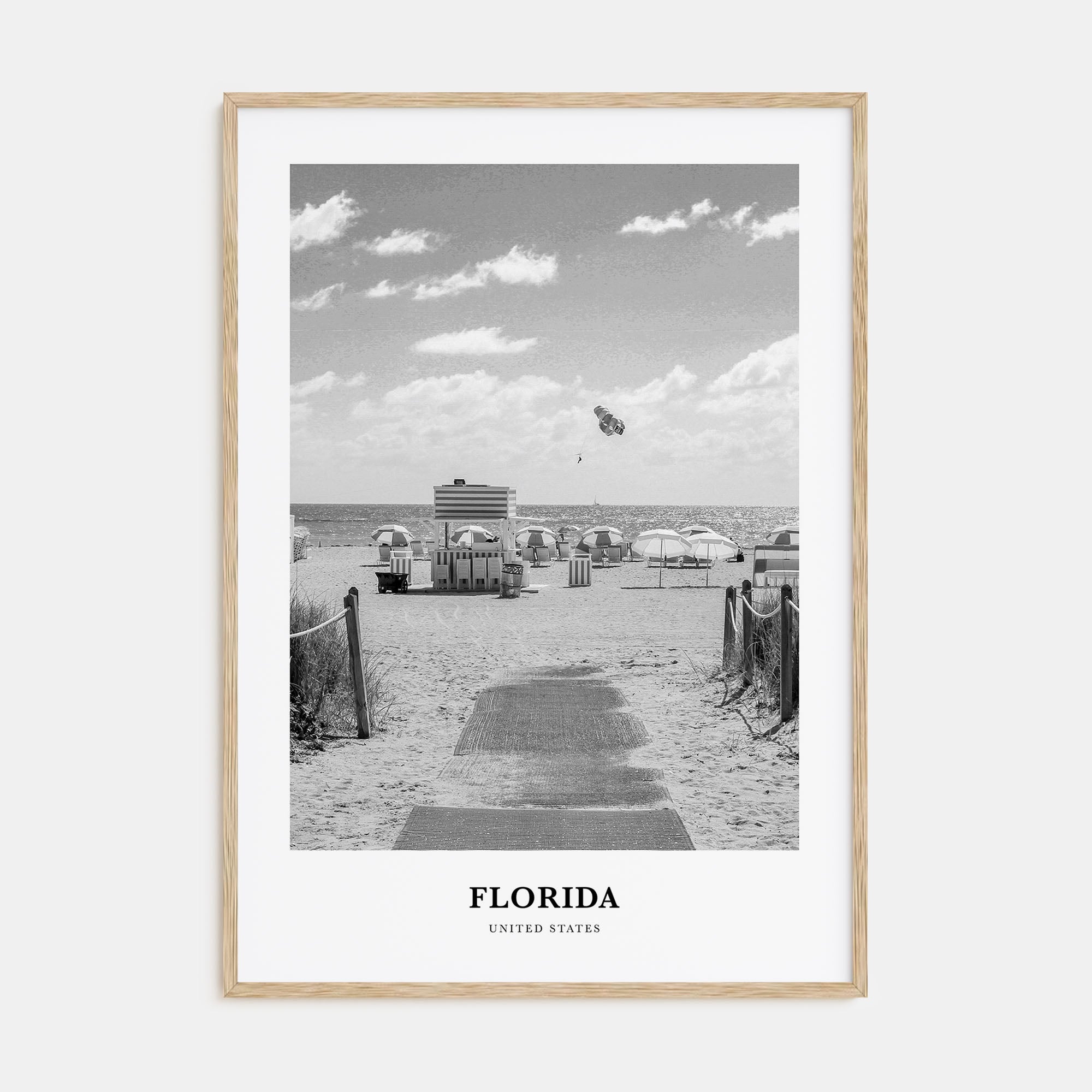 Florida Portrait B&W No 1 Poster