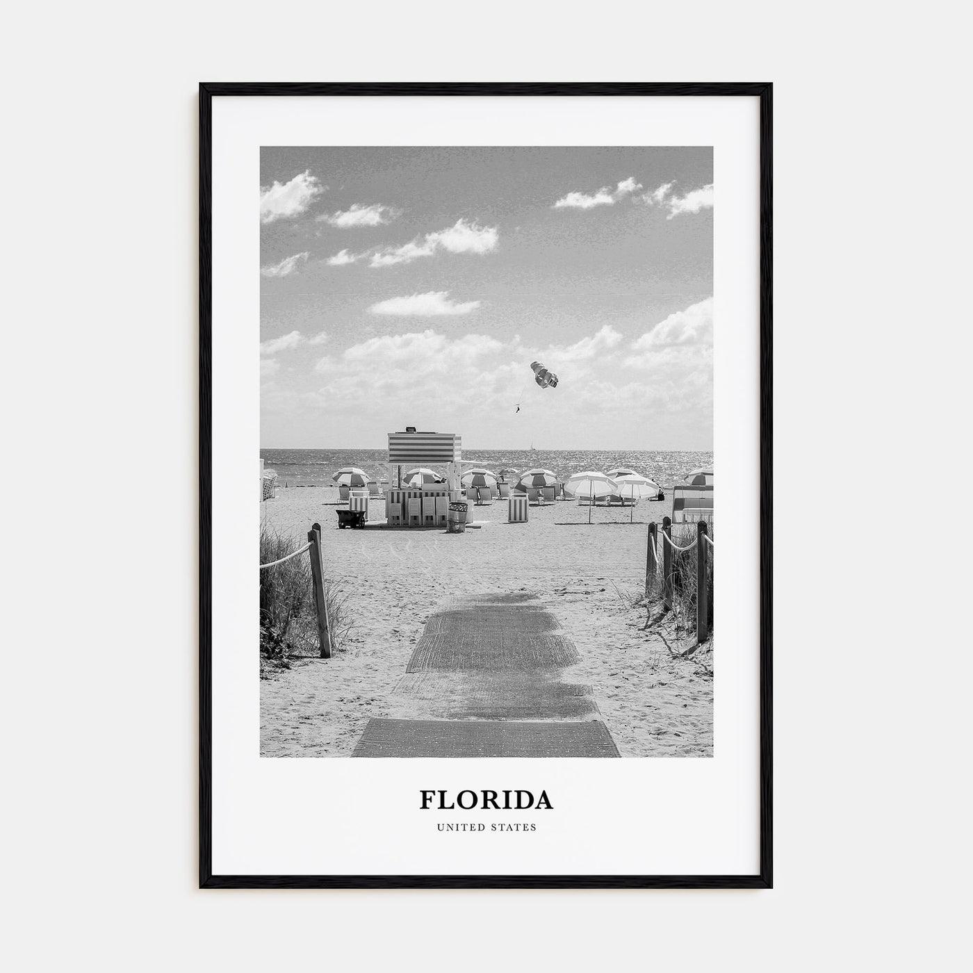 Florida Portrait B&W No 1 Poster