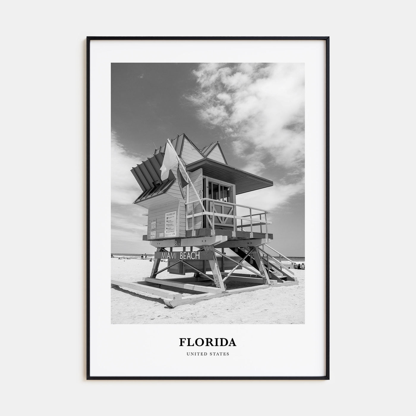 Florida Portrait B&W No 2 Poster