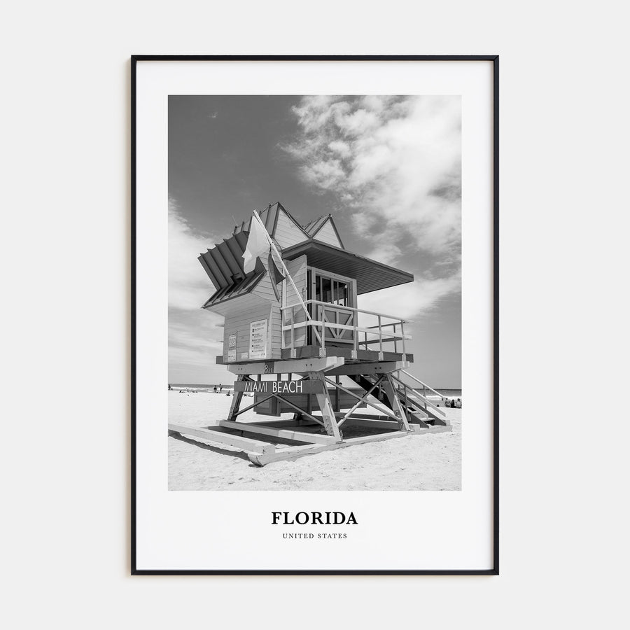 Florida Portrait B&W No 2 Poster
