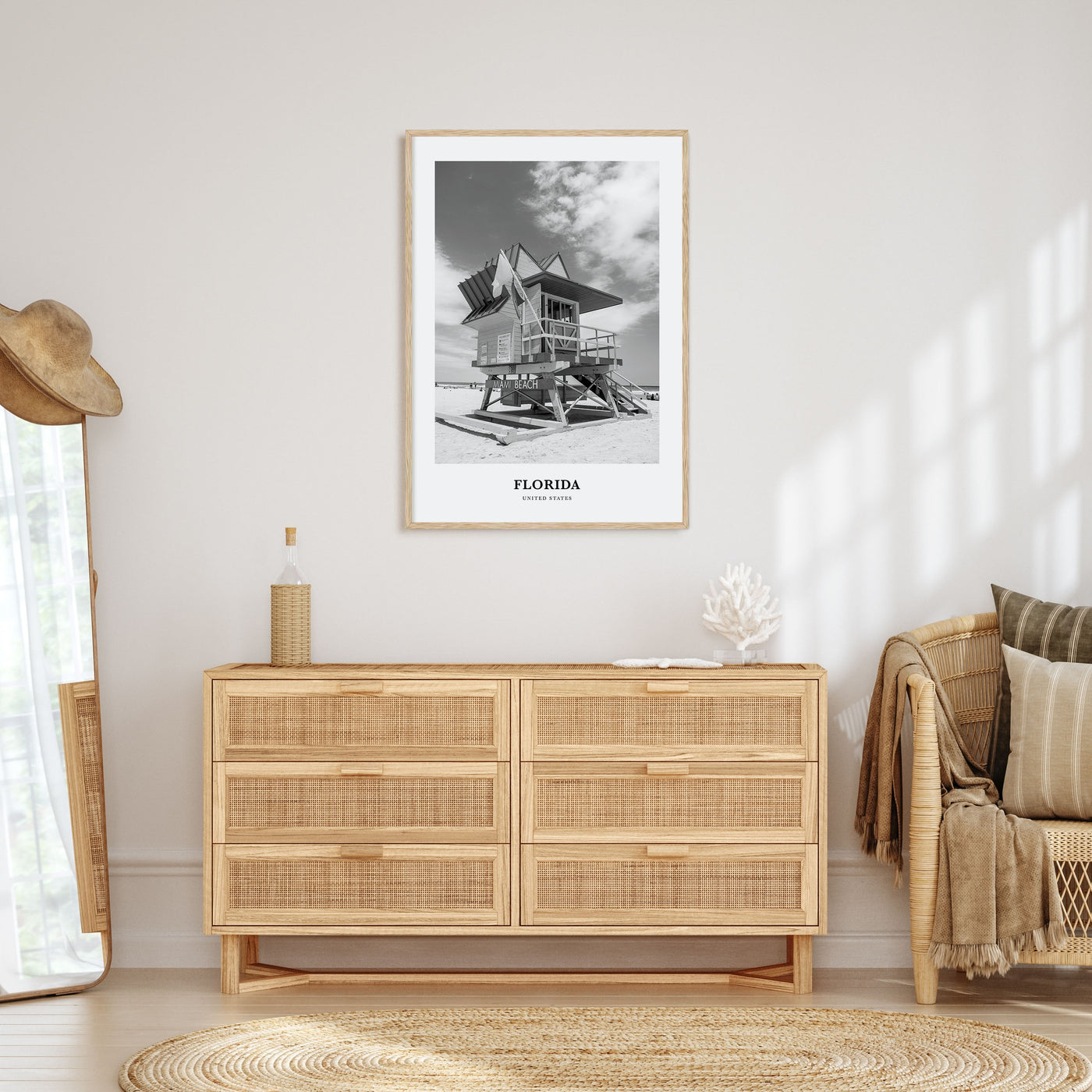 Florida Portrait B&W No 2 Poster