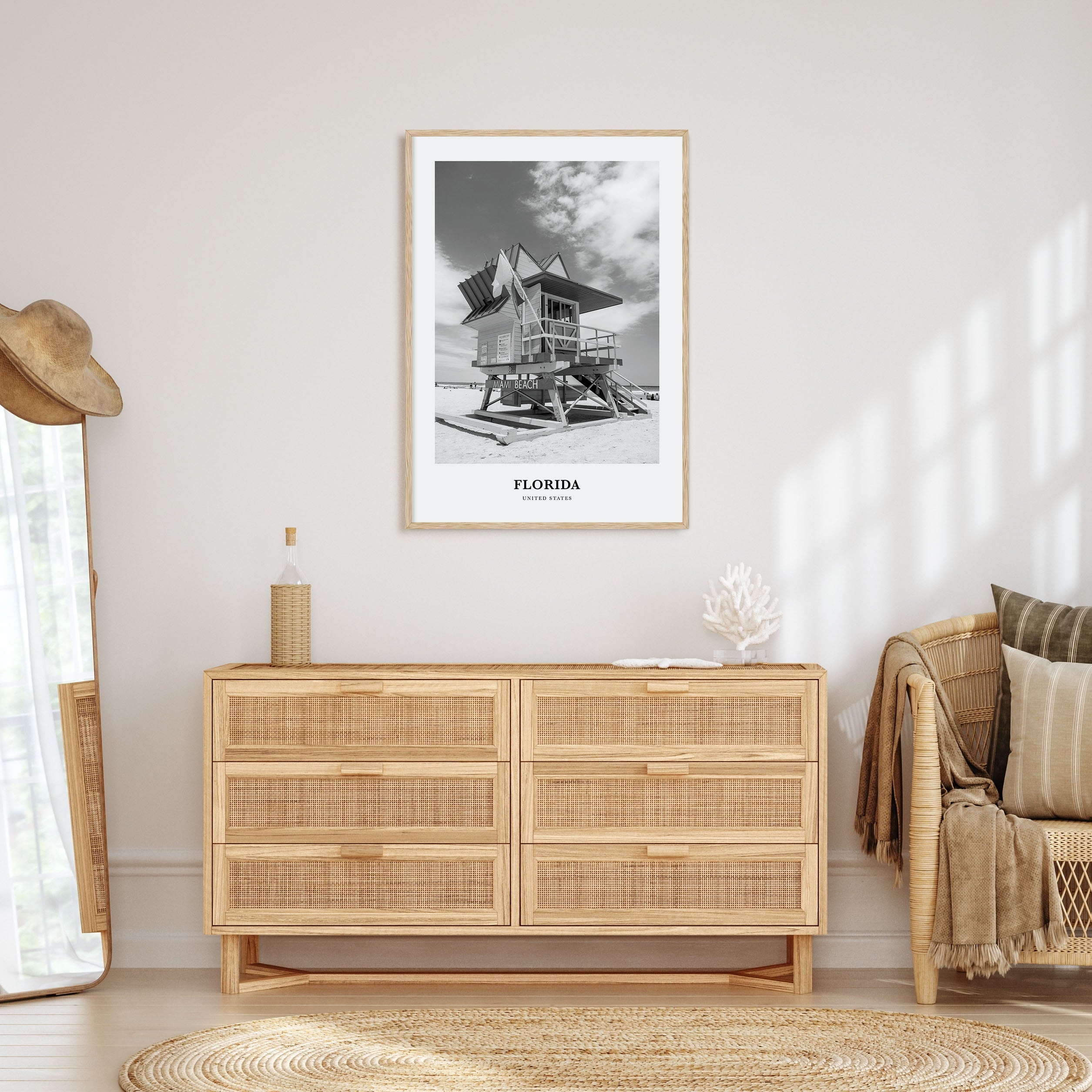Florida Portrait B&W No 2 Poster