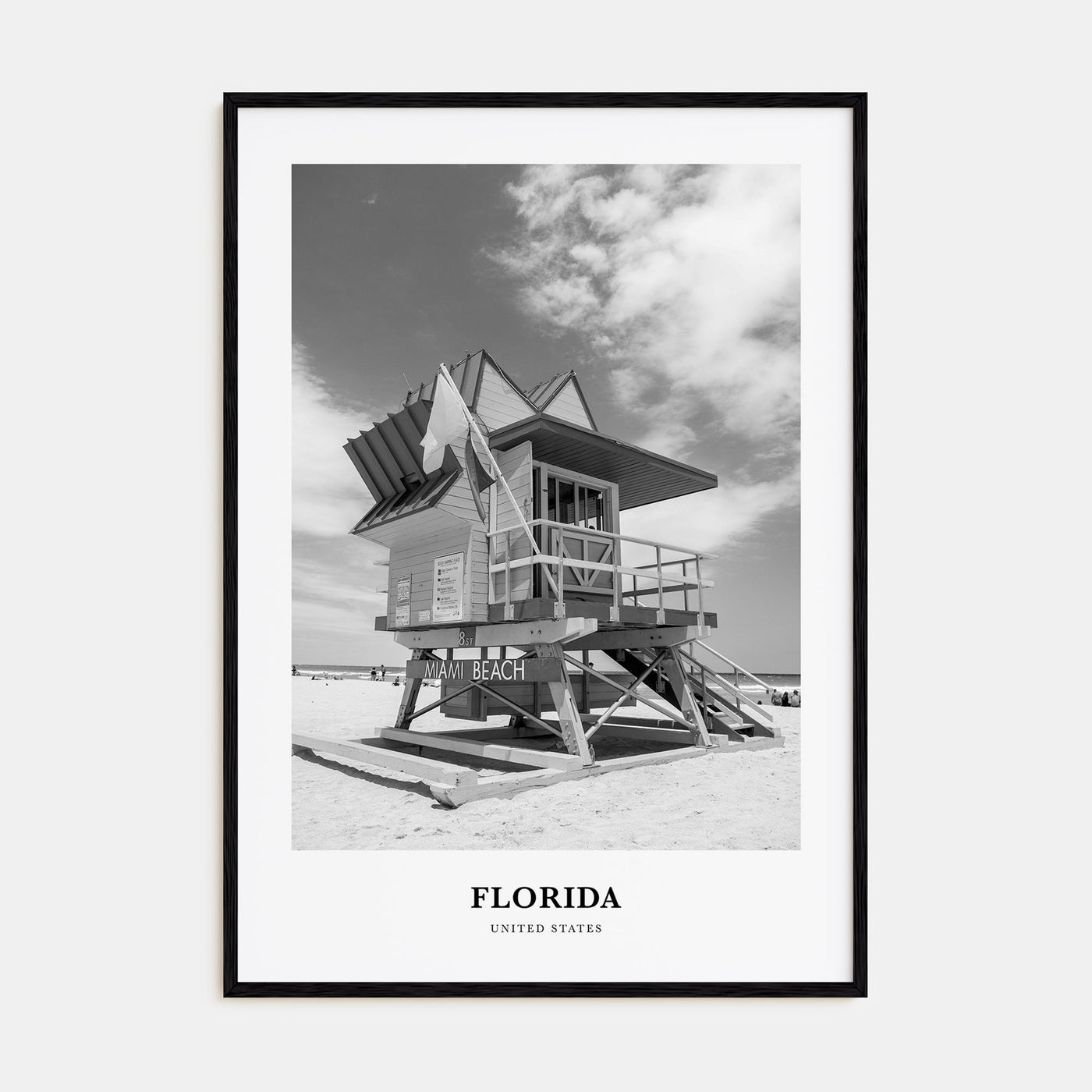Florida Portrait B&W No 2 Poster