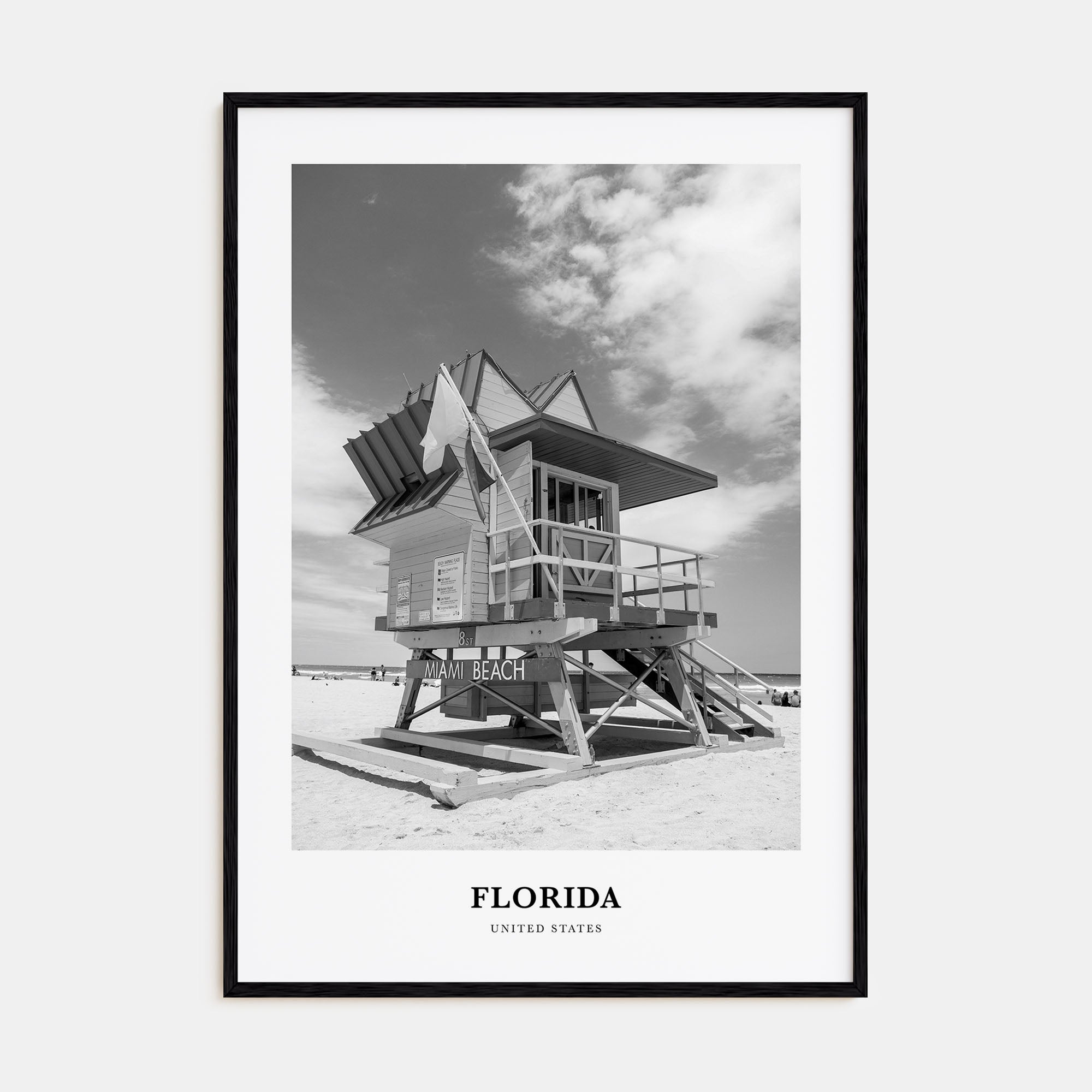 Florida Portrait B&W No 2 Poster
