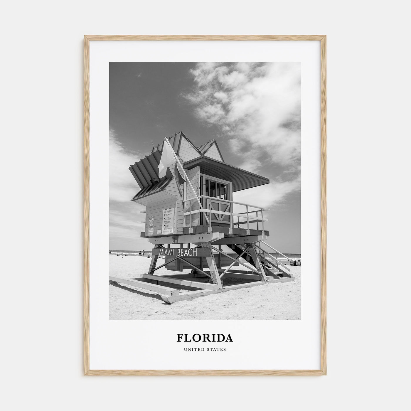 Florida Portrait B&W No 2 Poster