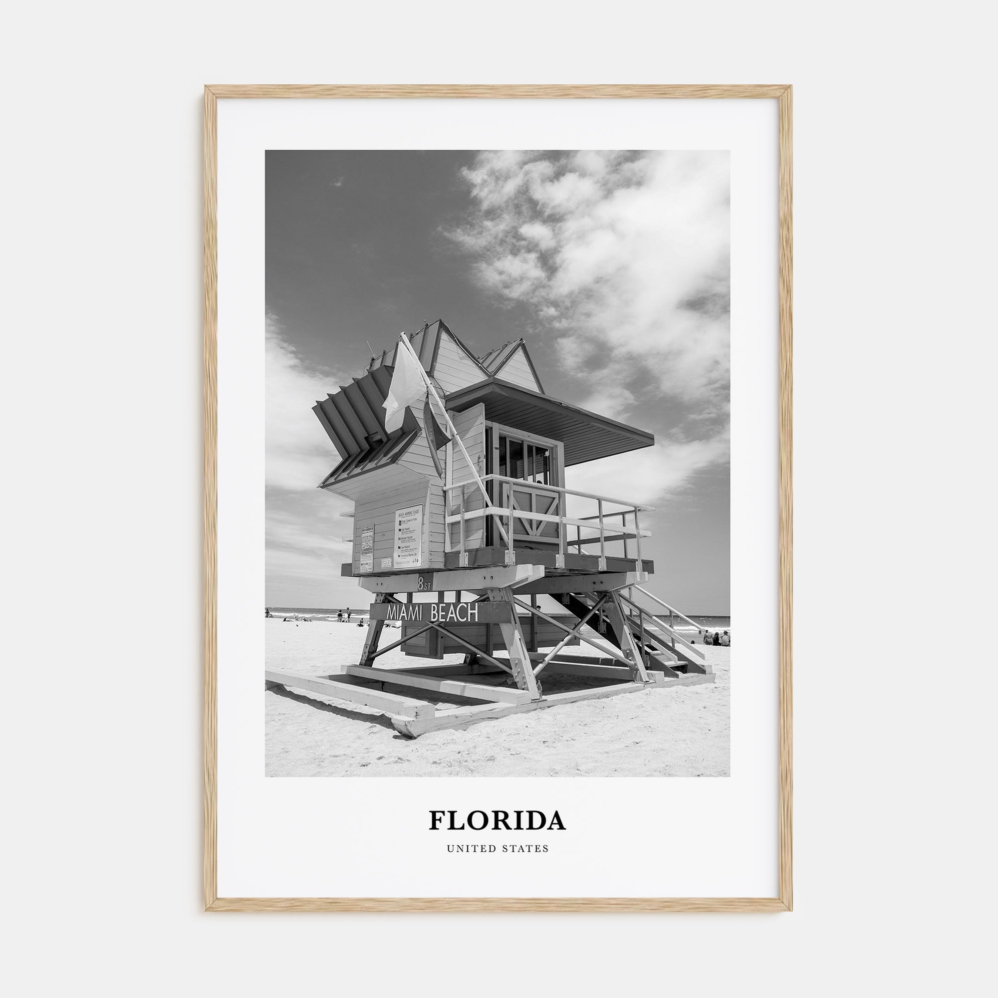 Florida Portrait B&W No 2 Poster