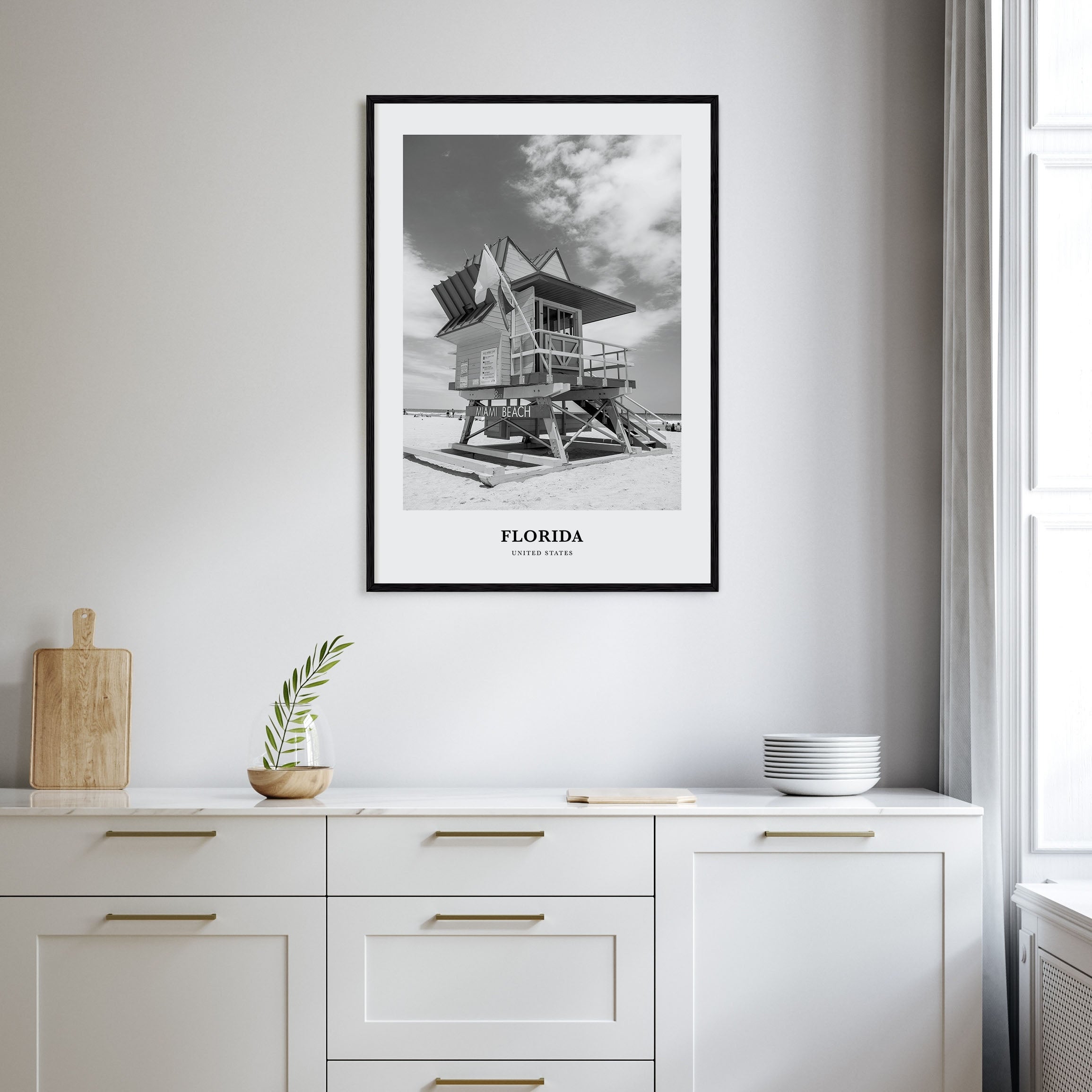 Florida Portrait B&W No 2 Poster