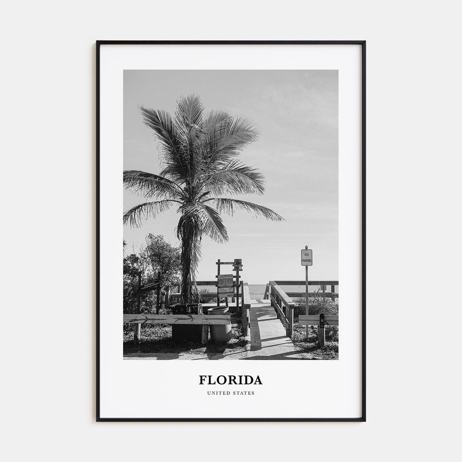 Florida Portrait B&W No 3 Poster