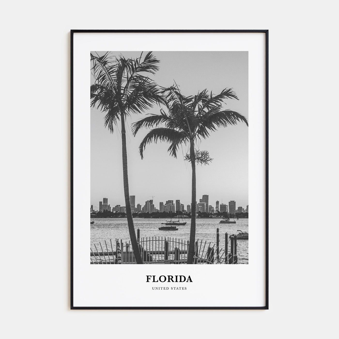 Florida Portrait B&W No 5 Poster