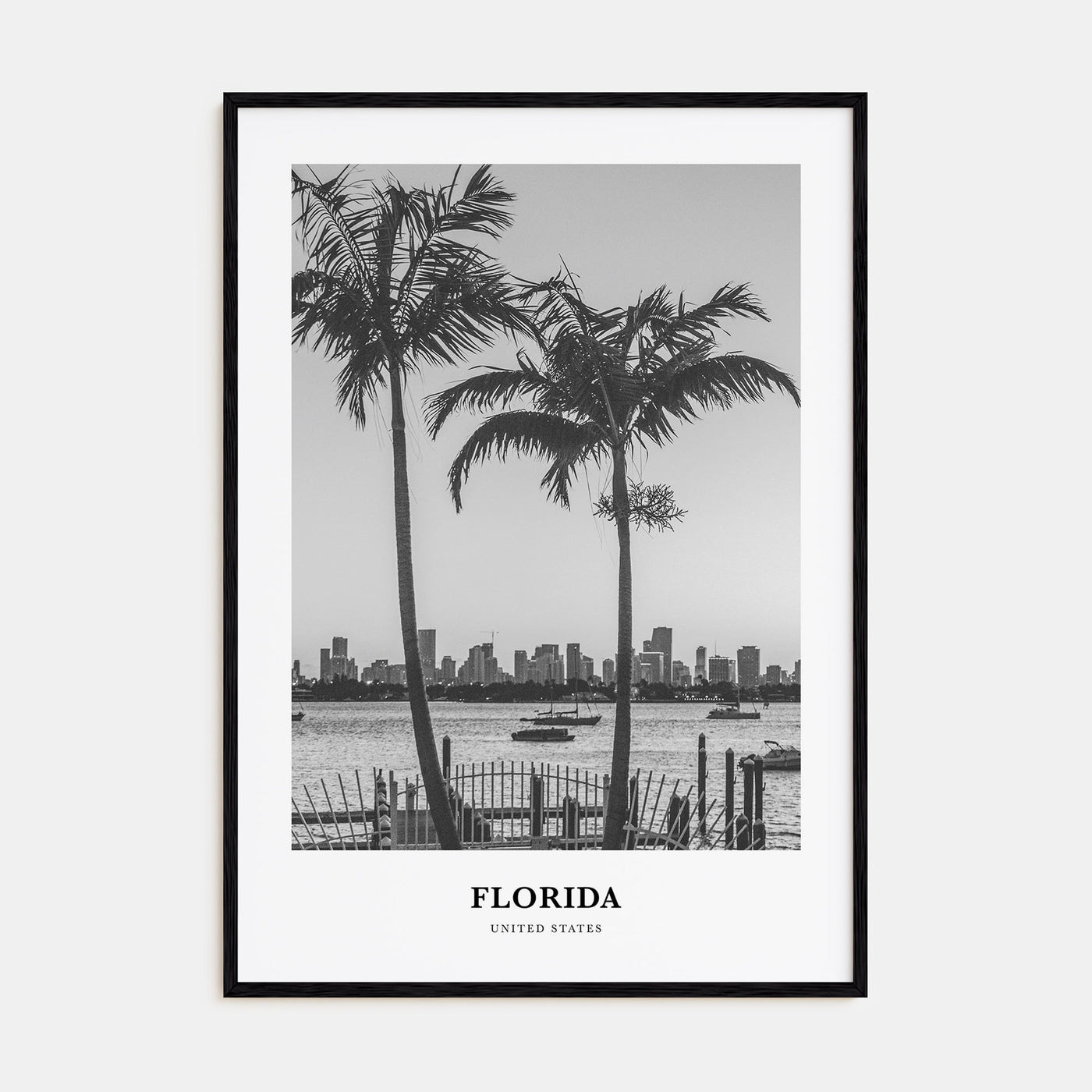 Florida Portrait B&W No 5 Poster