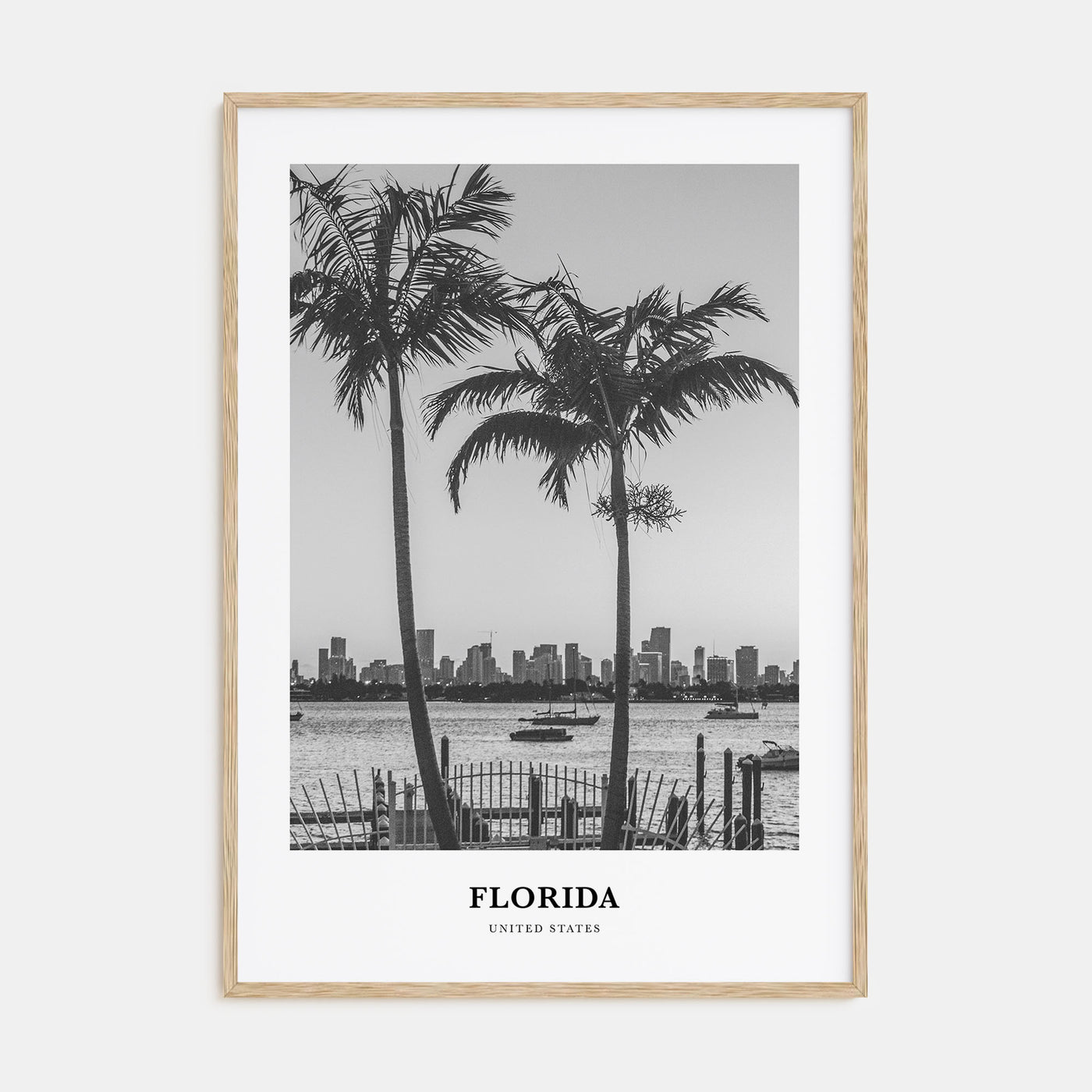 Florida Portrait B&W No 5 Poster