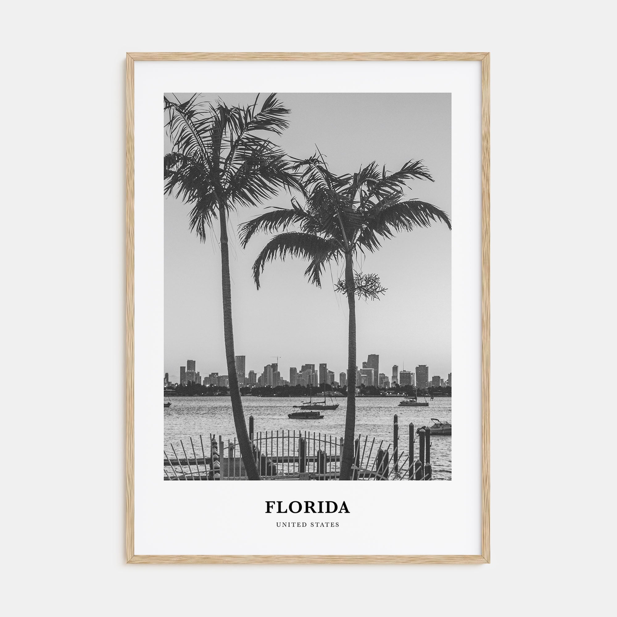 Florida Portrait B&W No 5 Poster