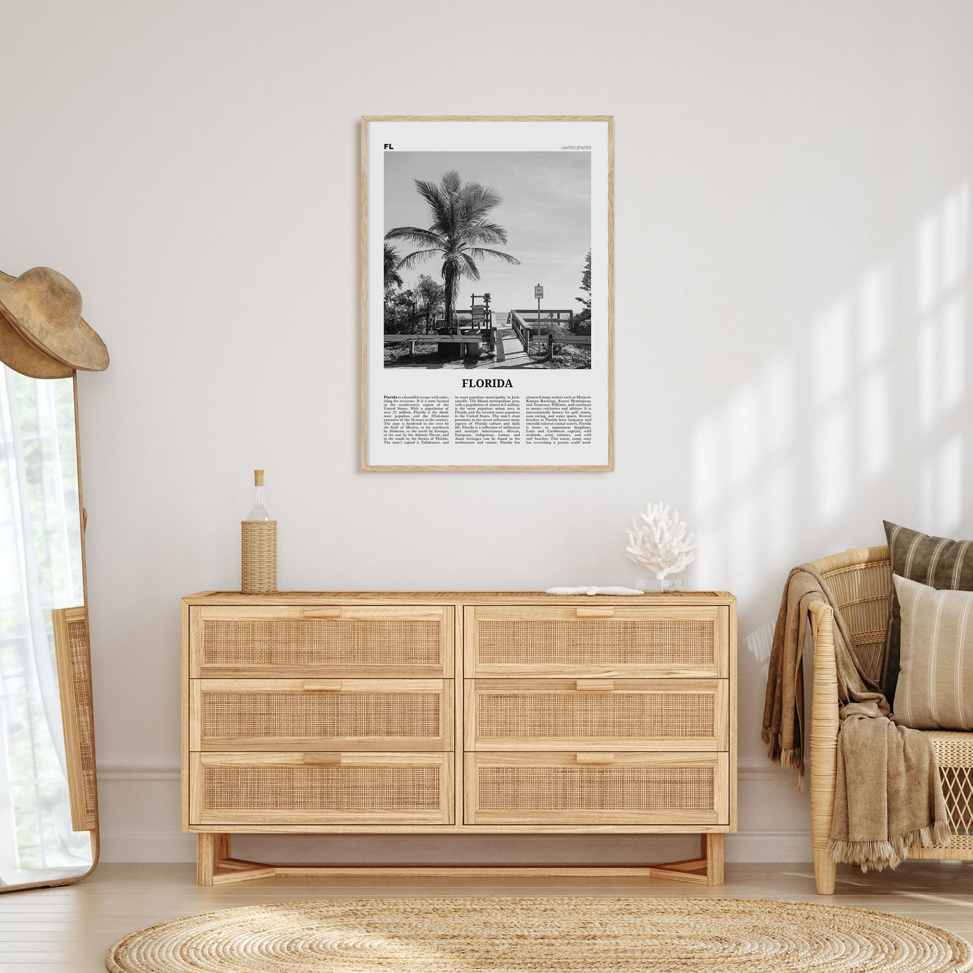 Florida Travel B&W No 1 Poster