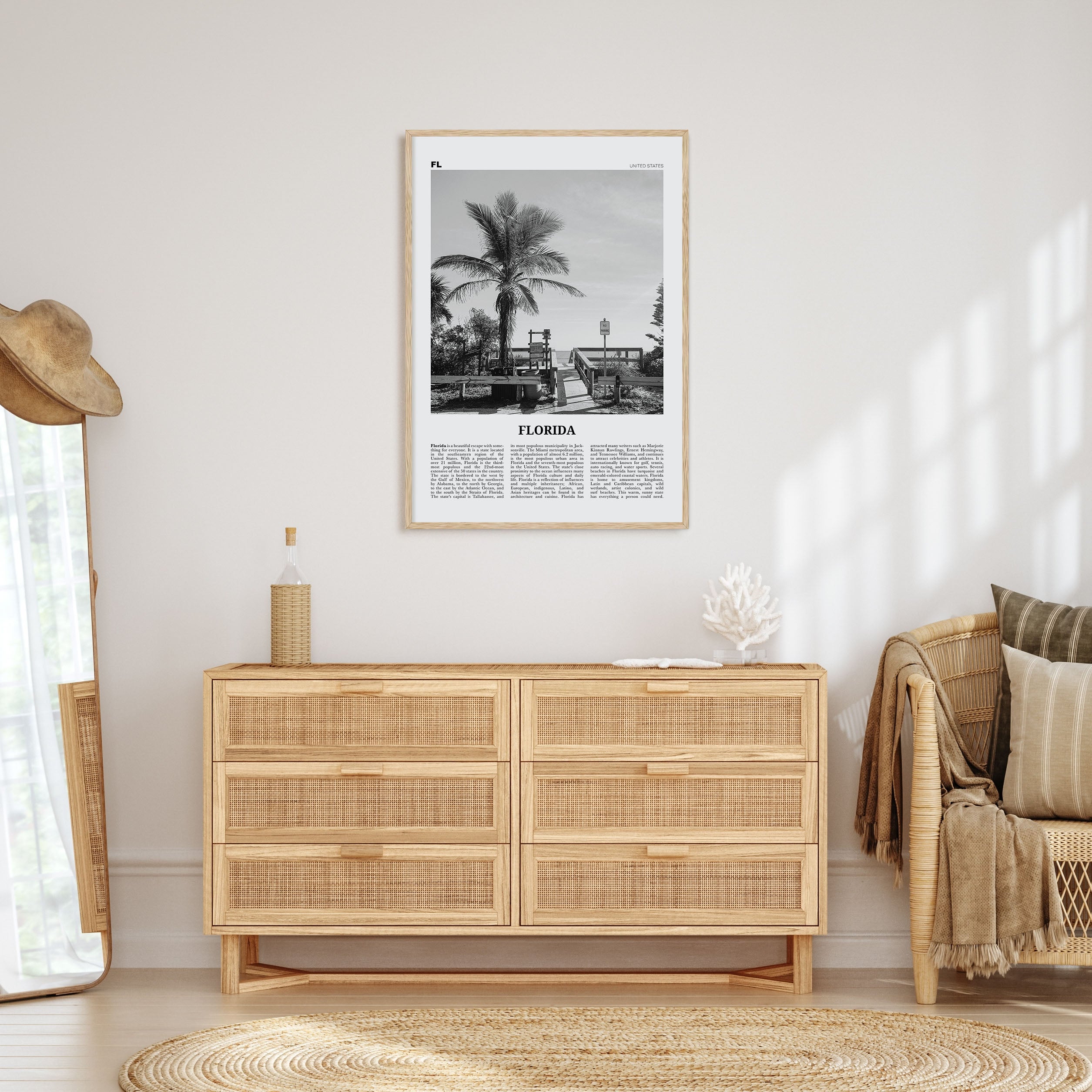 Florida Travel B&W No 1 Poster