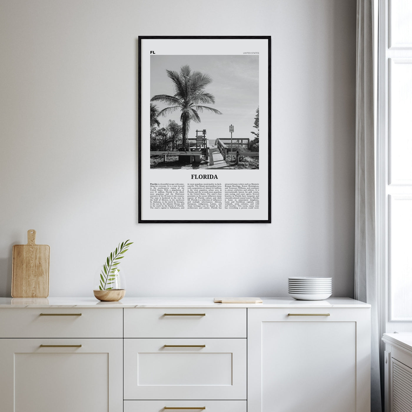 Florida Travel B&W No 1 Poster
