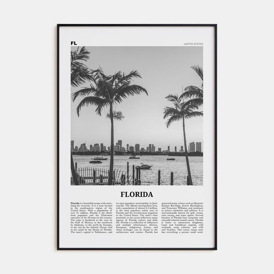 Florida Travel B&W No 3 Poster