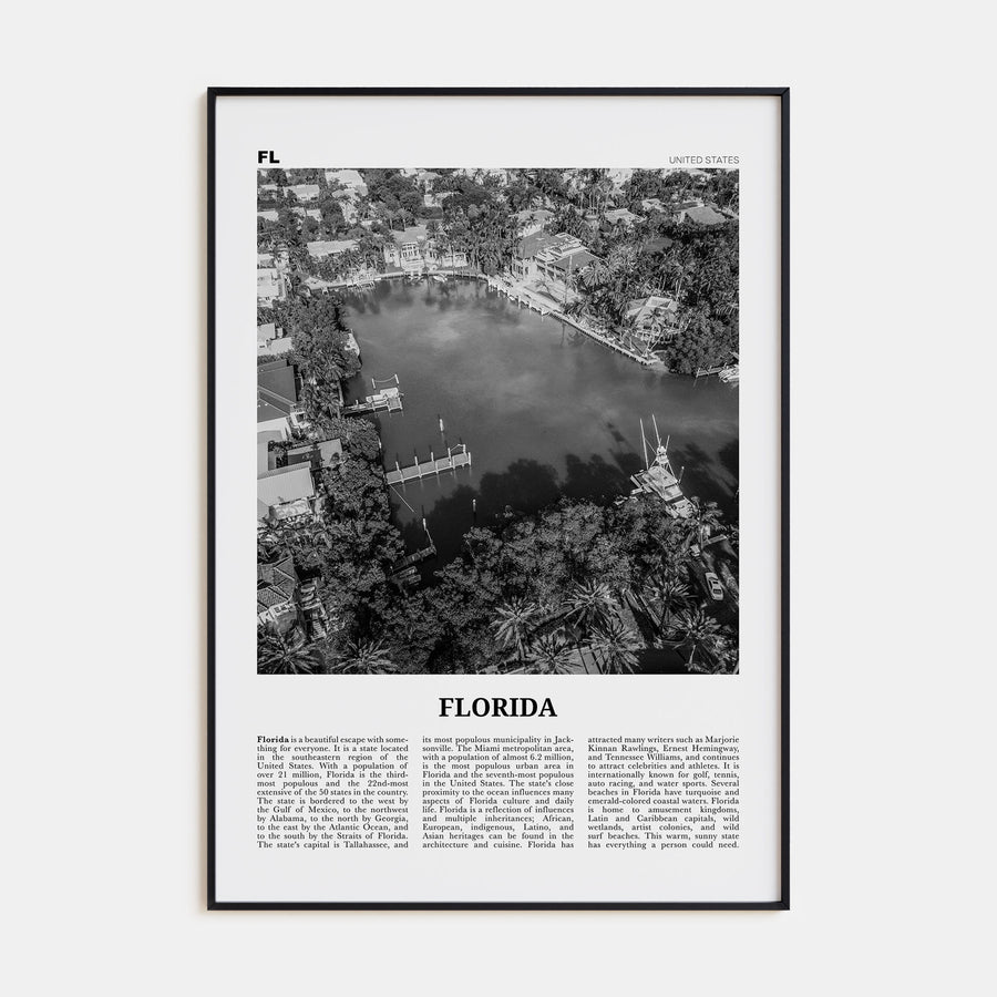 Florida Travel B&W No 4 Poster
