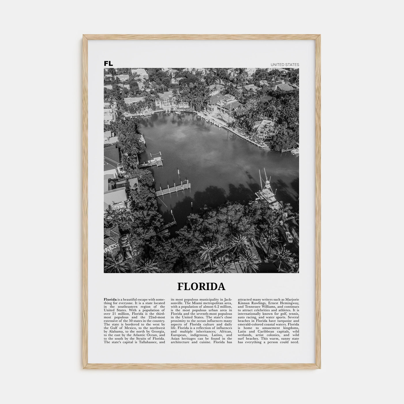 Florida Travel B&W No 4 Poster