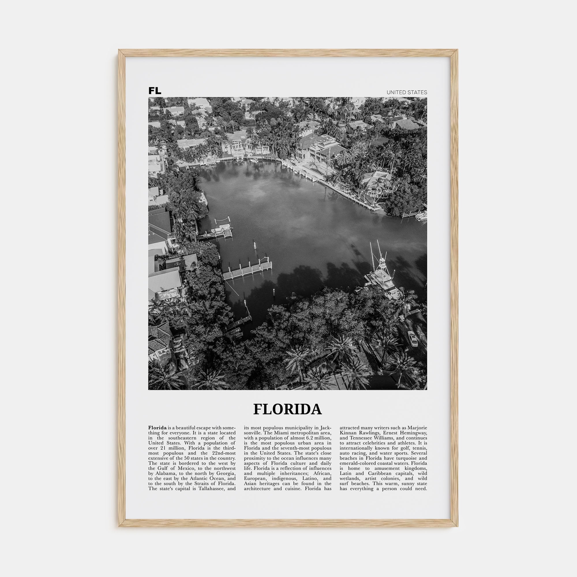 Florida Travel B&W No 4 Poster