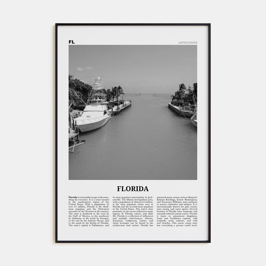 Florida Travel B&W No 6 Poster
