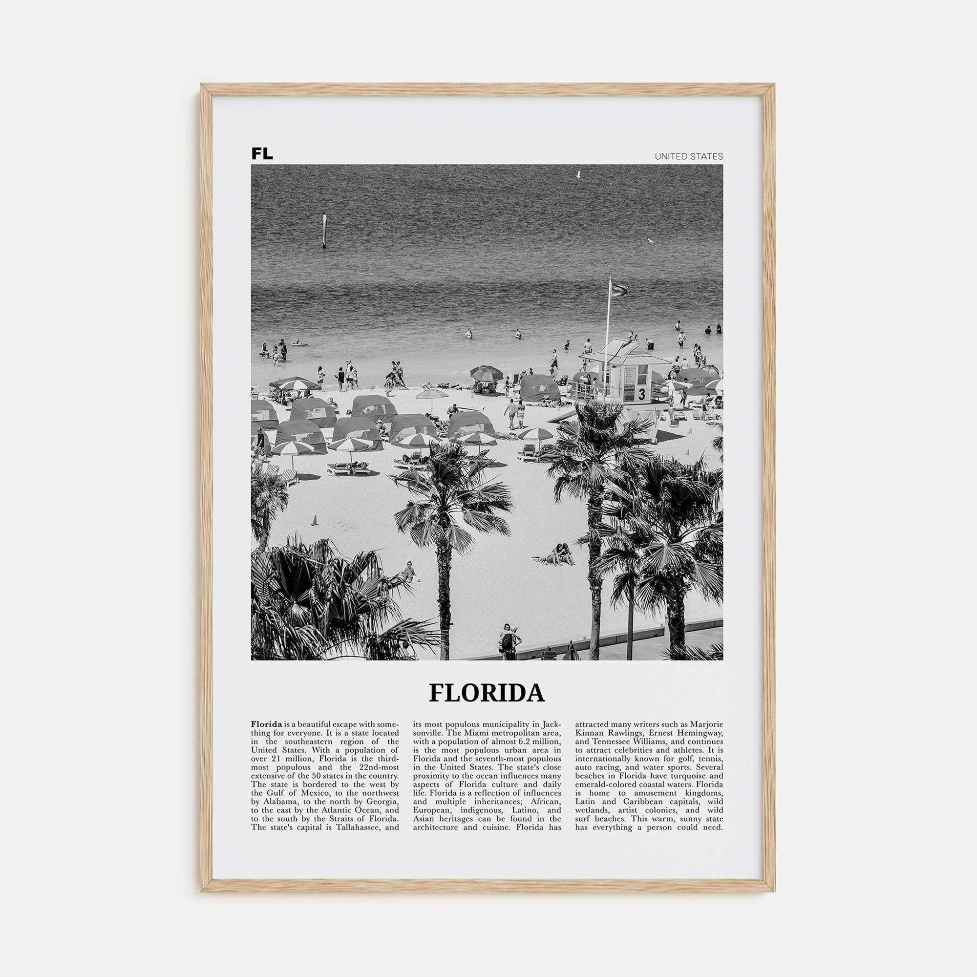 Florida Travel B&W No 7 Poster