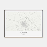 Foggia Map Landscape Poster