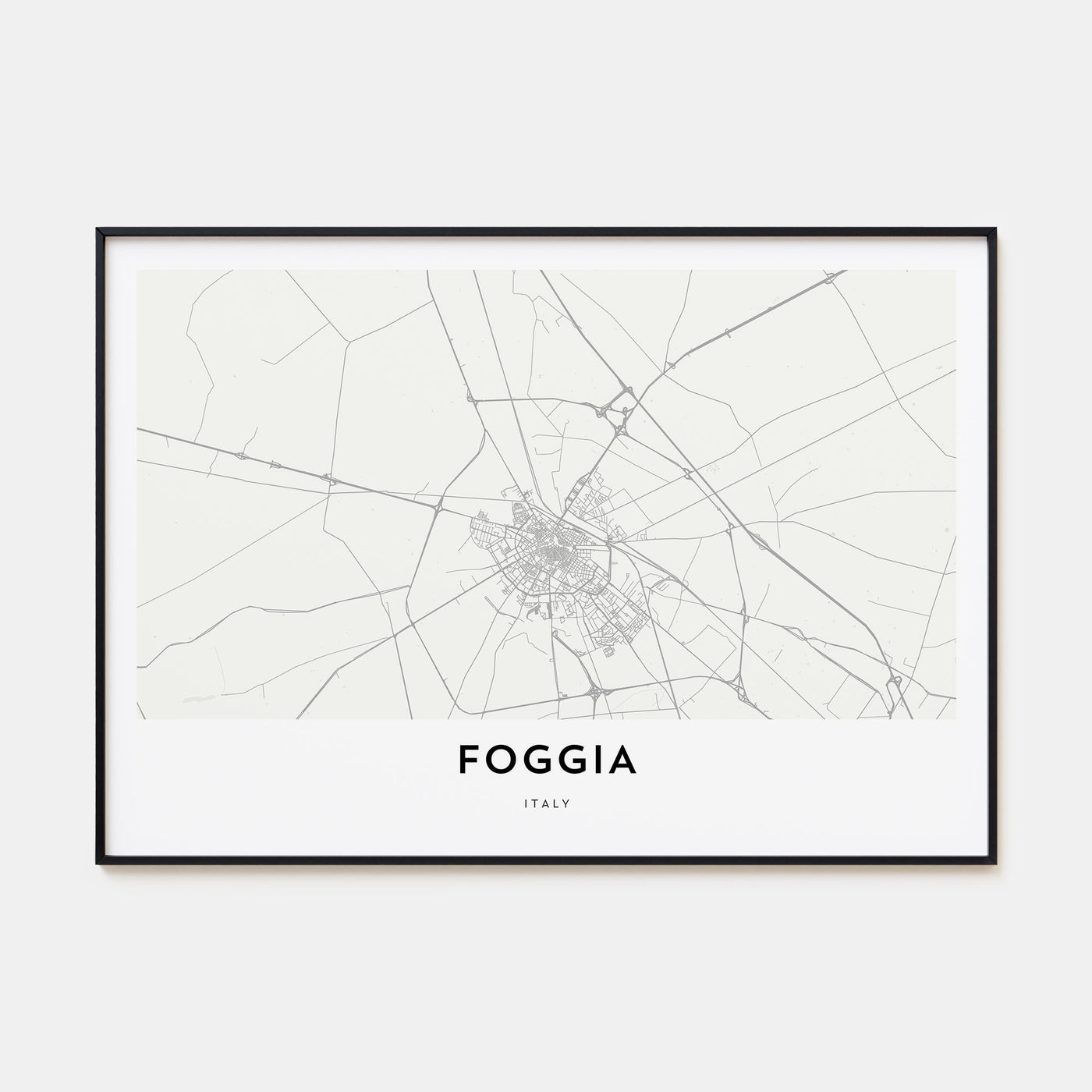 Foggia Map Landscape Poster
