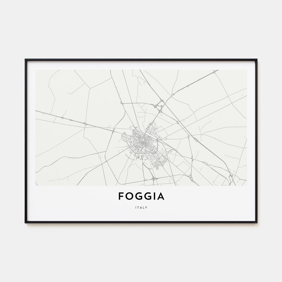 Foggia Map Landscape Poster