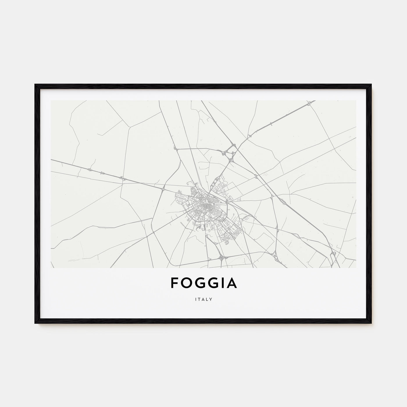 Foggia Map Landscape Poster